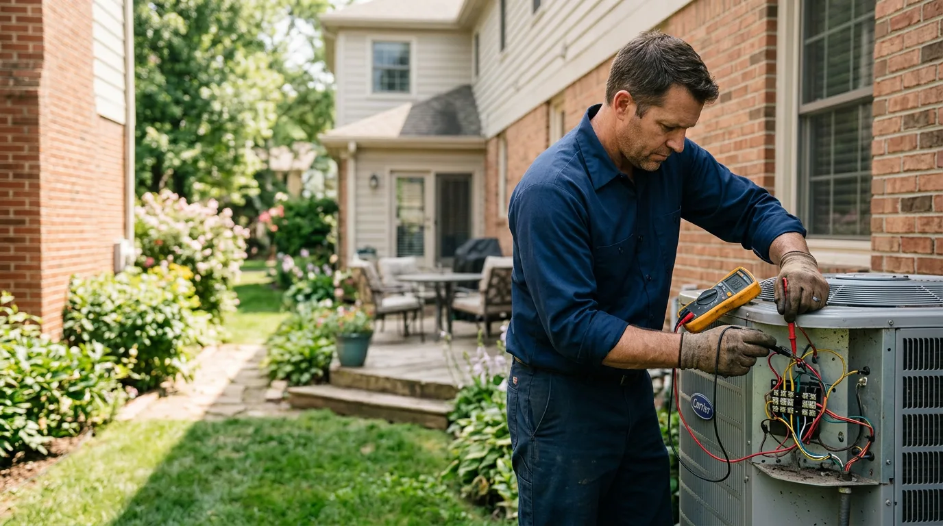 HVAC technician working near Ashfield, MA